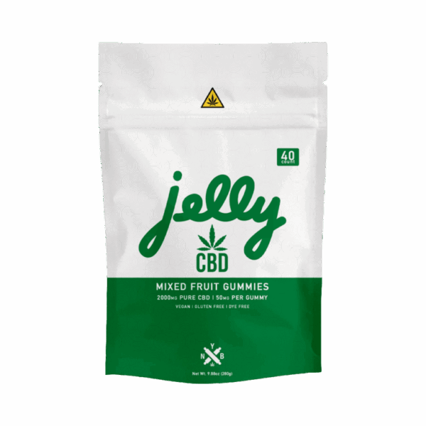 CBD Mixed Fruit Gummies by Not Your Bakery, flavorful 50mg pieces in a 40ct jar, available at Select Choice.