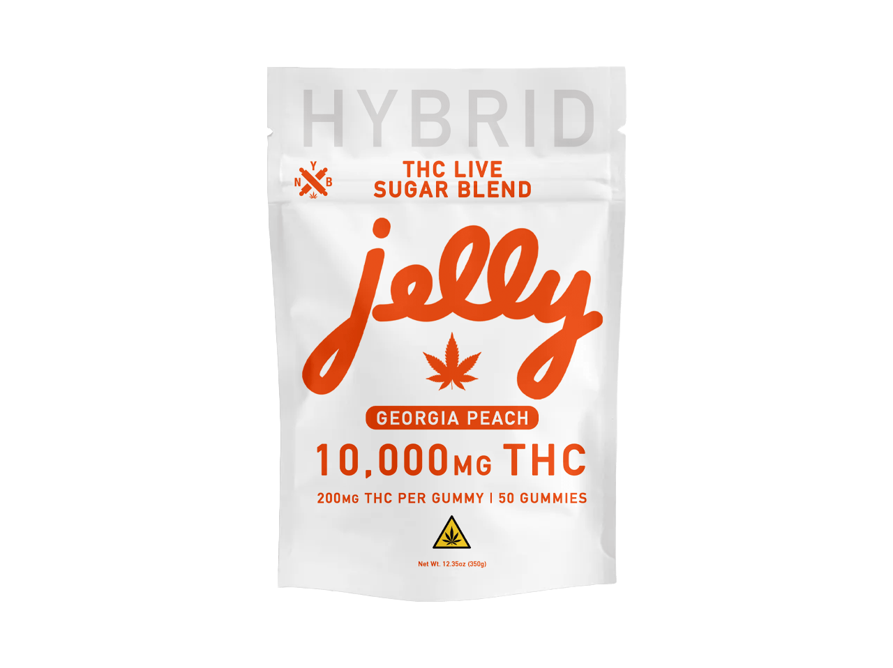 Not Your Bakery JELLY 10,000mg Live Sugar Blend Georgia Peach Gummies Select Choice
