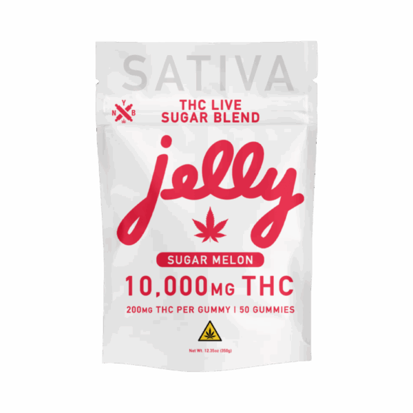 Sweet Sugar Melon Live Sugar Blend Gummies by Not Your Bakery, packed with 10,000mg strength, at Select Choice.