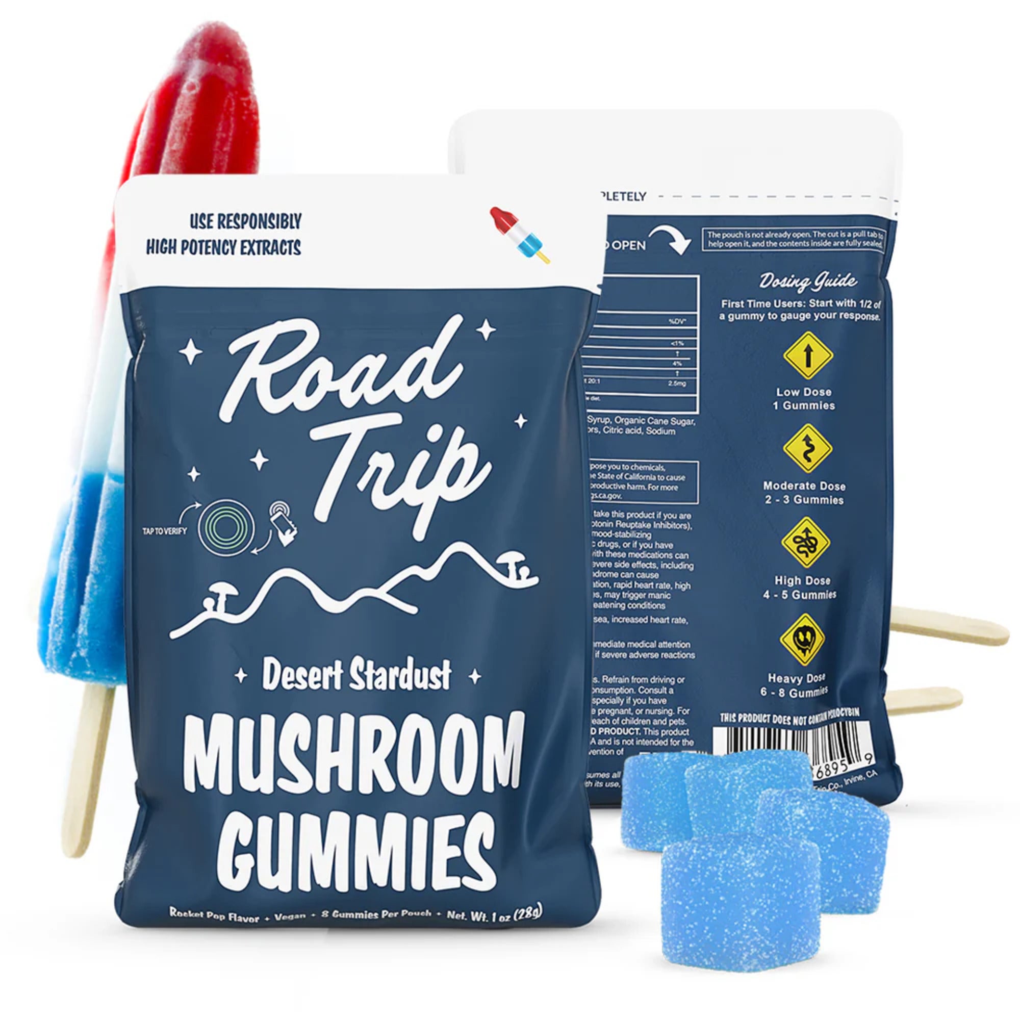 Road Trip Gummies Desert Stardust Rocket Pop flavor premium gummies