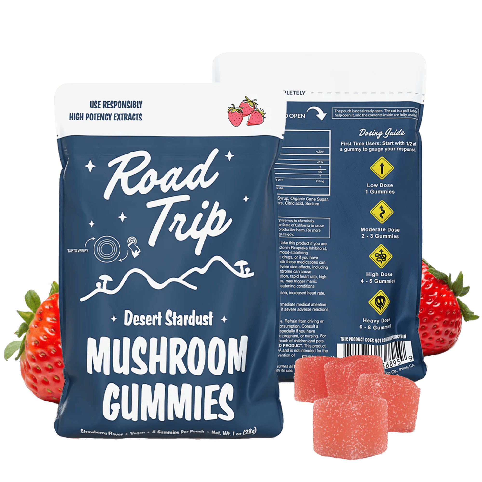 Road Trip Gummies Desert Stardust – Strawberry flavor, crafted for quality and taste.