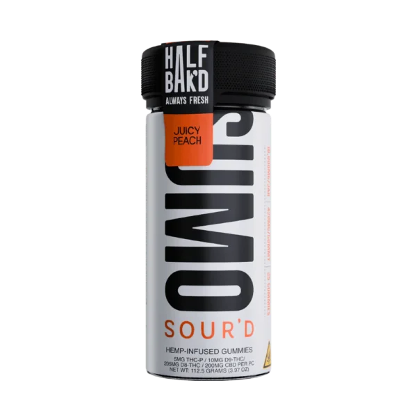 Experience tangy peachy bliss with 10,000mg SUMO Sour’d Gummies — only at Select Choice.