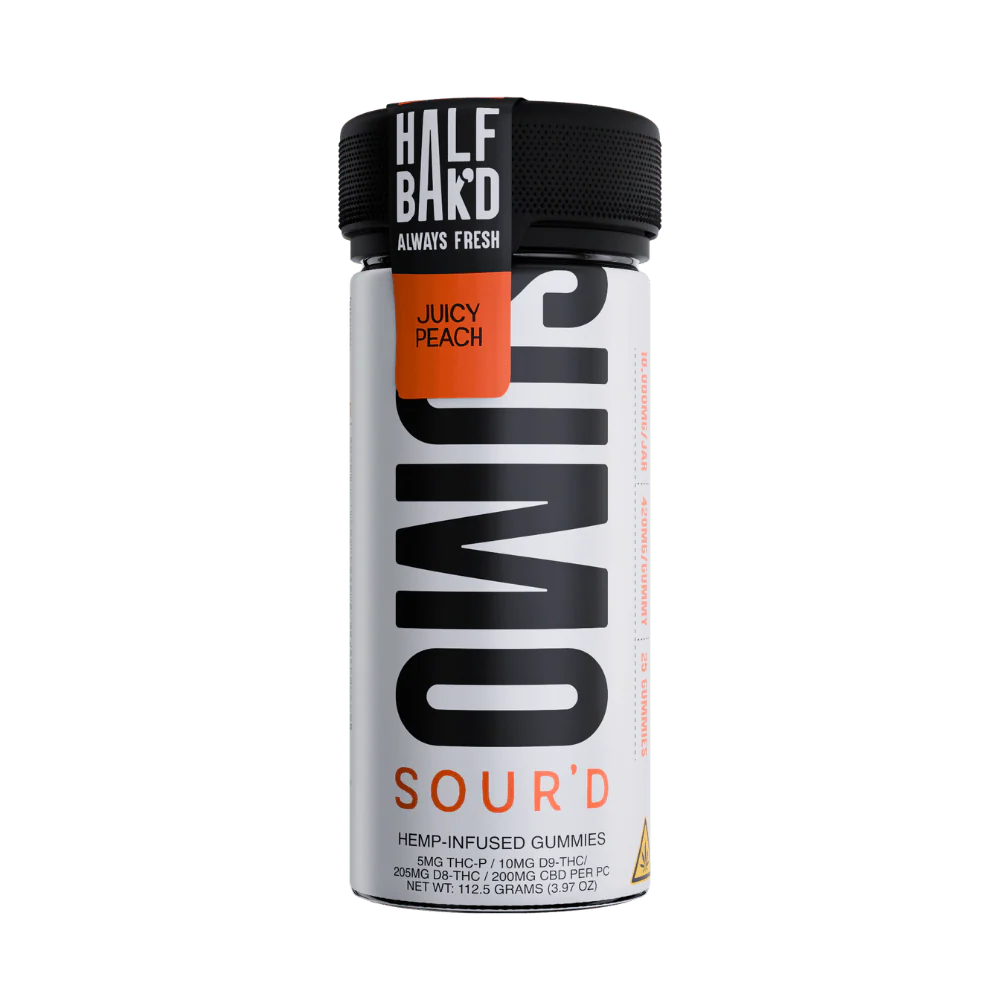 Half BaK’d Juicy Peach SUMO Sour’d Gummies 10,000mg | Select Choice
