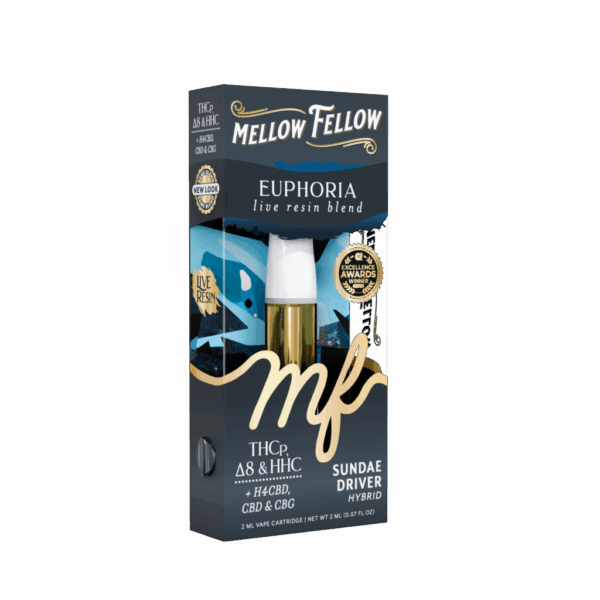 Indulge in sweet, balanced energy with Mellow Fellow Sundae Driver Hybrid 2ML Live Resin Cart from Select Choice.