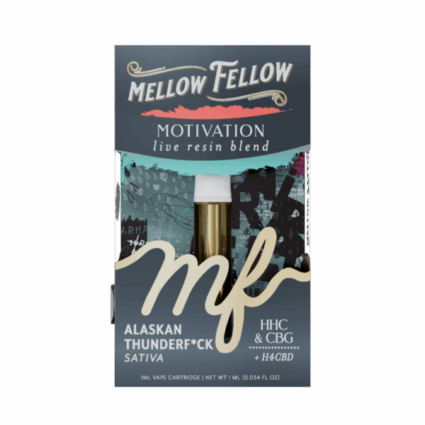 Boost energy and focus with Mellow Fellow Alaskan Thunder Fuck Sativa 1G Cart Charged from Select Choice.