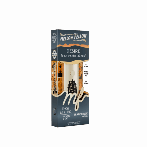 Relax and unwind with the Paris Trainwreck Desire Indica 1G Disposable from Mellow Fellow, available at Select Choice.