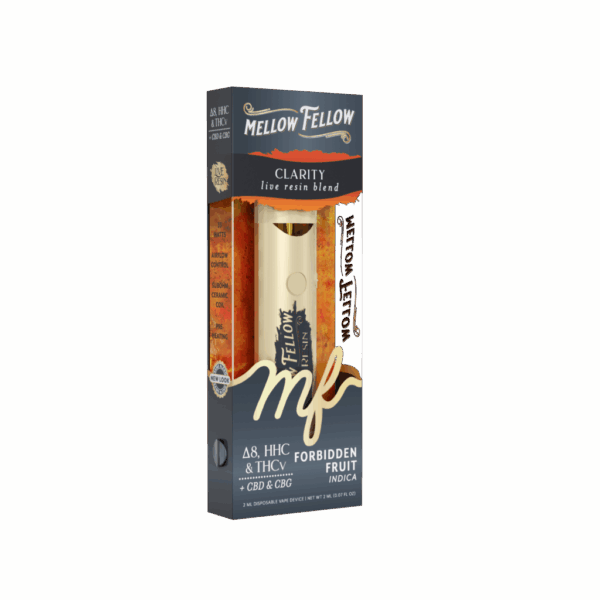 Indulge in tropical calm with Mellow Fellow’s Forbidden Fruit Clarity Live Resin Blend — pure Indica bliss from Select Choice.