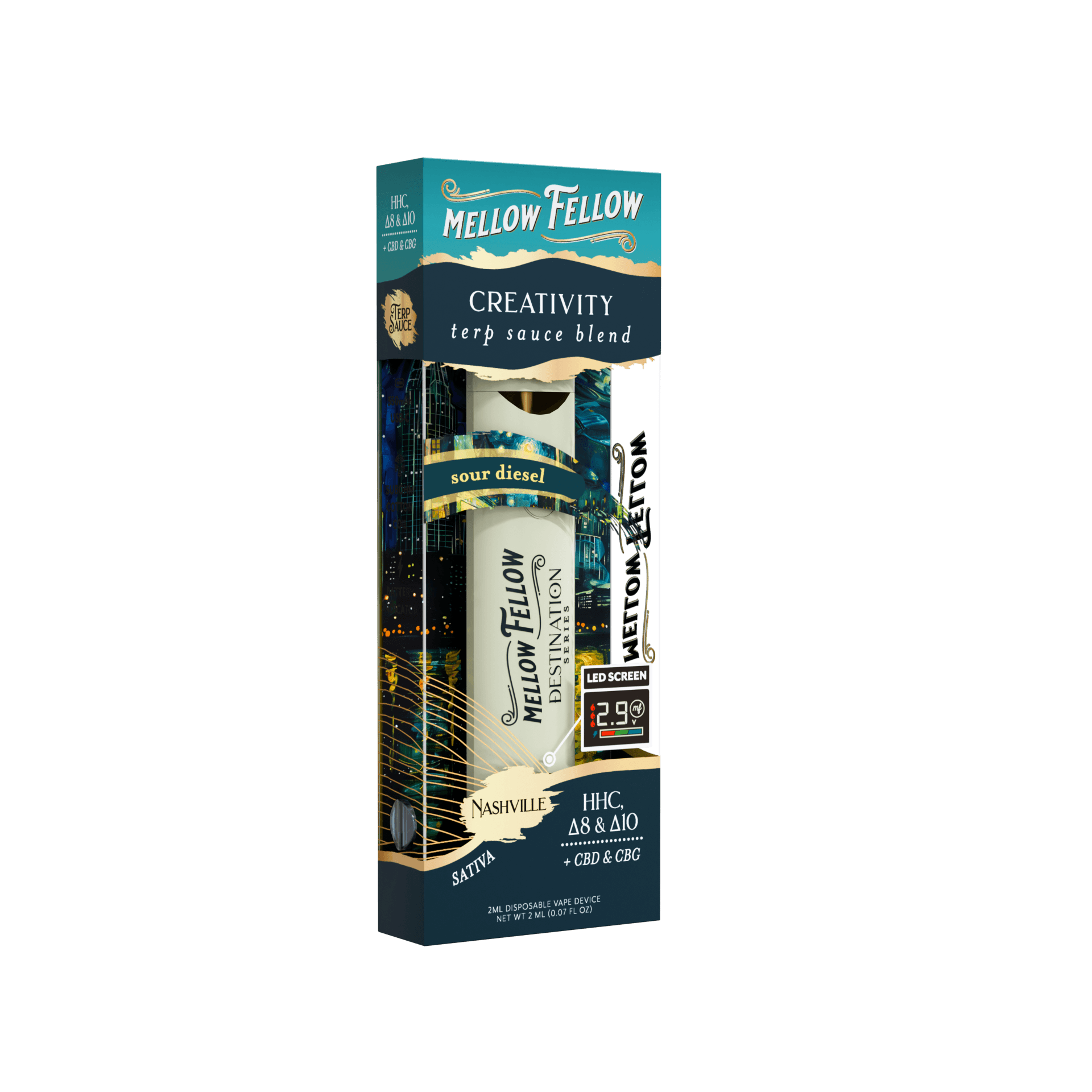 Mellow Fellow Sour Diesel Nashville TERP Sauce Blend 2ML Disposable | Select Choice