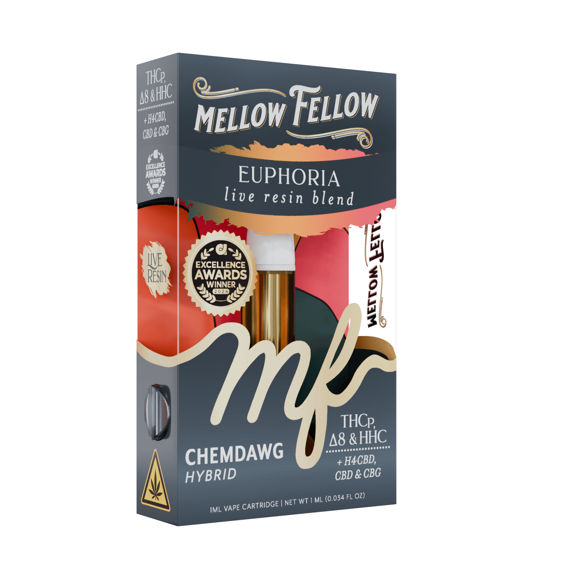 Mellow Fellow Chemdawg Hybrid 1G Cart Euphoria – Select Choice
