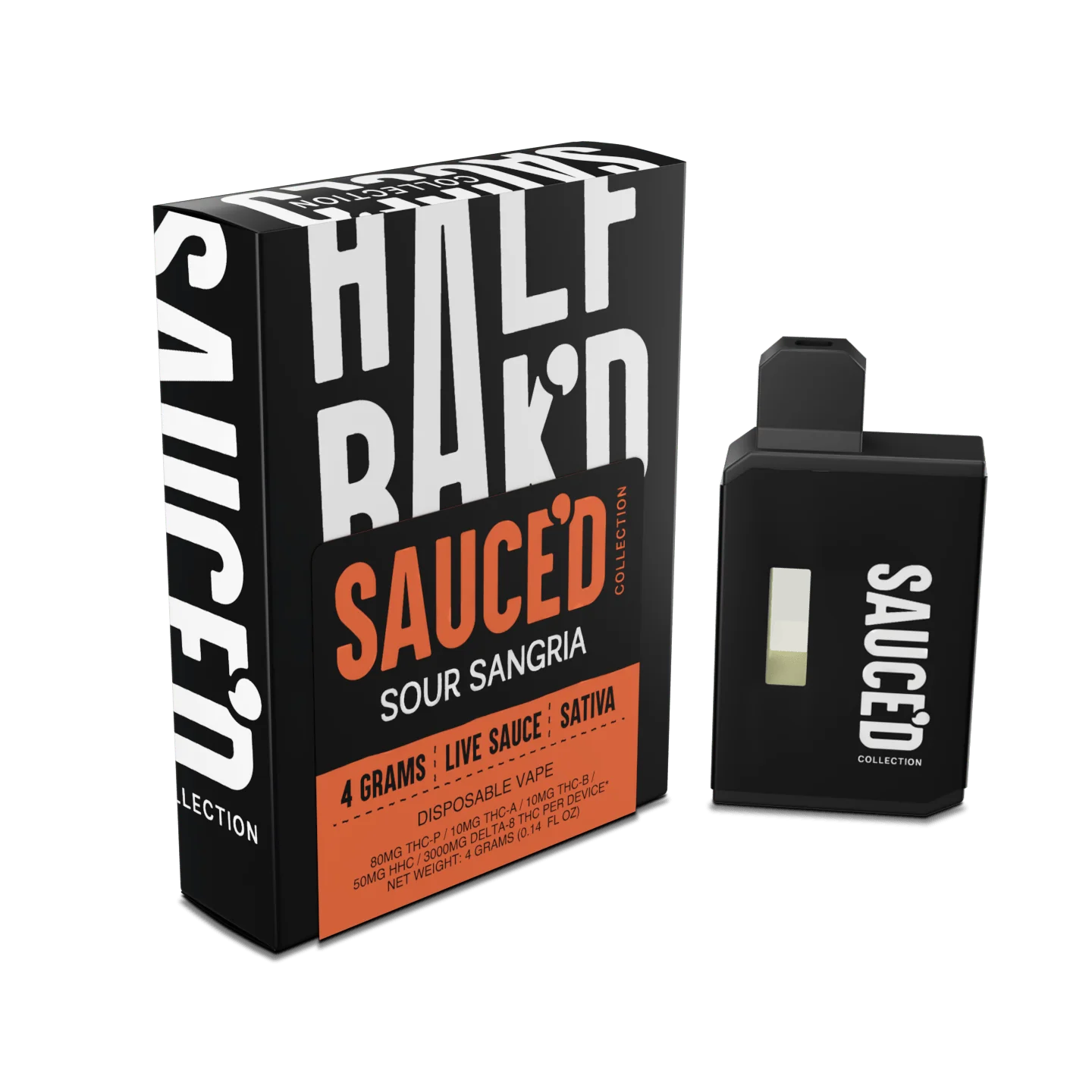 Half BaK’D Sour Sangria Sativa Sauced 4G Disposable | Select Choice