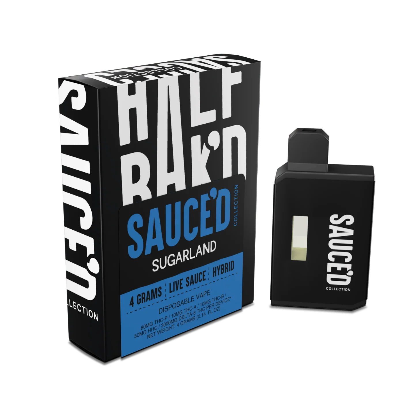 Half BaK’D Sugarland Hybrid Sauced 4G Disposable | Select Choice