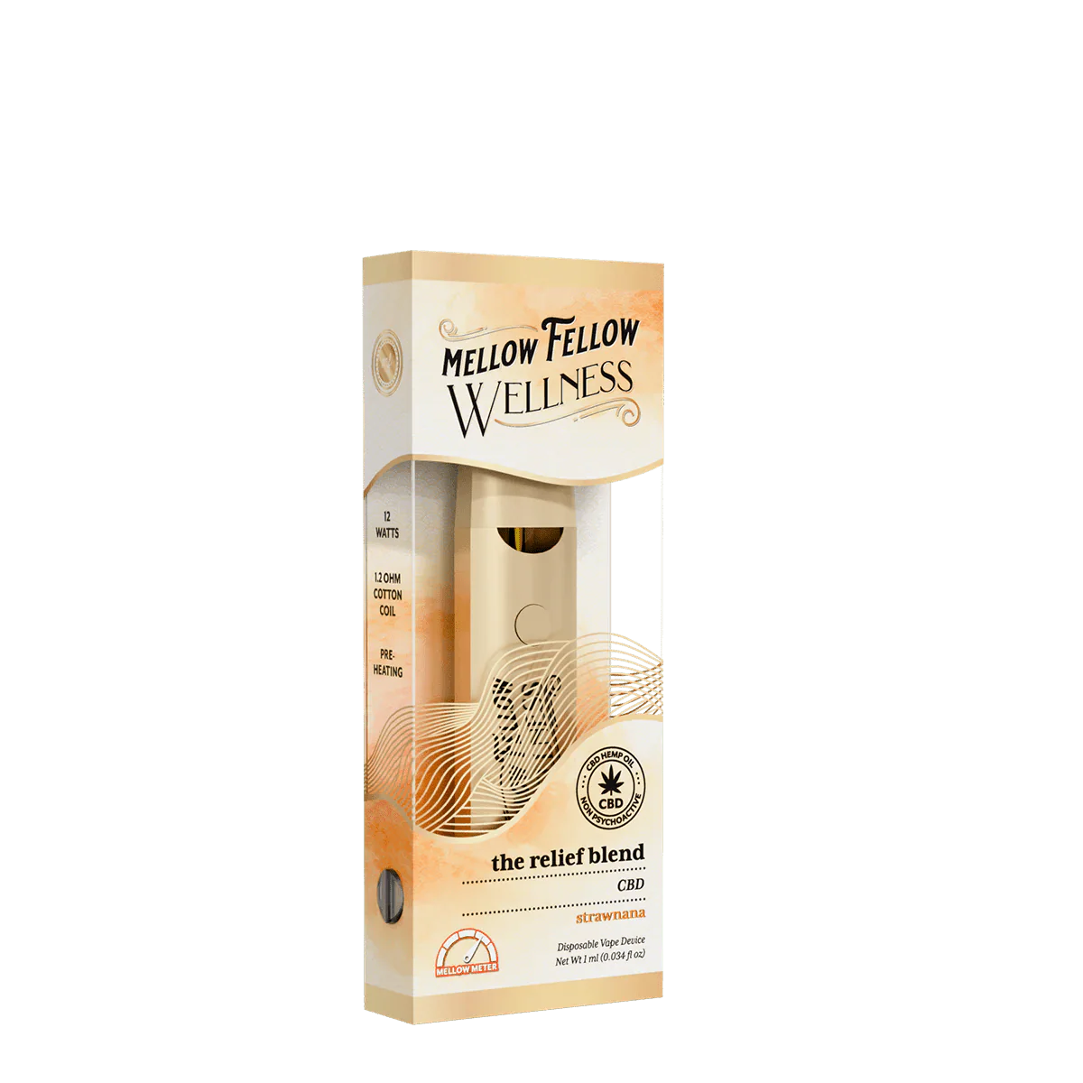 Strawnana Mellow Fellow Wellness CBD 1ML Disposable | Select Choice